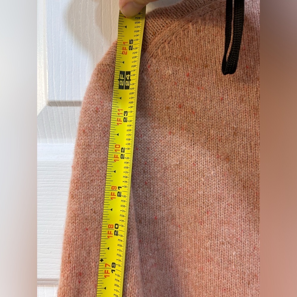 MADEWELL Donegal Maysfield Cardigan Sweater Sz L Peach Merino Wool Button Up - Picture 8 of 11